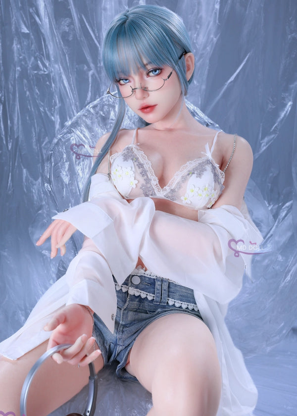 F725-159cm/5ft22-27kg A Cup Small Breasts Silicone Sex Doll with Realistic Skin Texture | MD Doll
