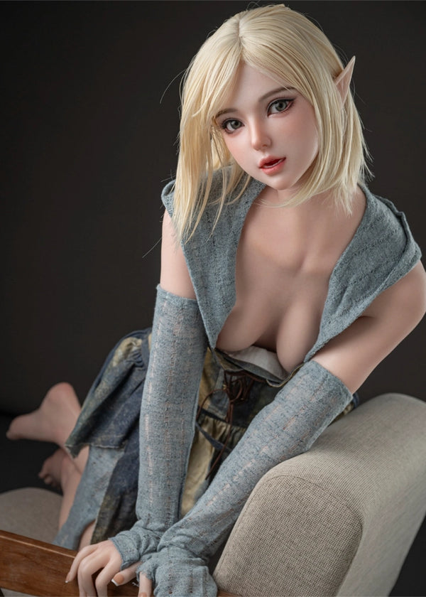 F7887-160cm(5ft2)-40kg Elara B cup Gel Filled Breasts Sex Doll with ROS Slicone Head |JX DOLL