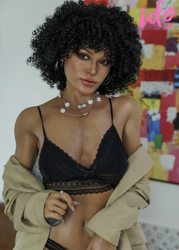 F7687—169cm/5ft5-36kg C Cup ROS Silicone Black Sex Doll Weight Reduction | IDO Doll