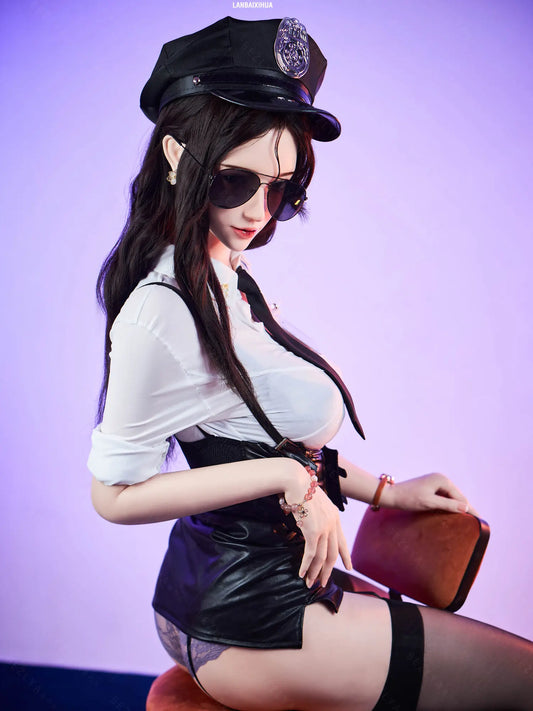 F4777-163cm(5.4ft)-34kg 2.2 D Cup Real Silicone Japanese Policewoman Cosplay Sex Doll – Law Enforcement Roleplay Love Doll｜AITIA Doll