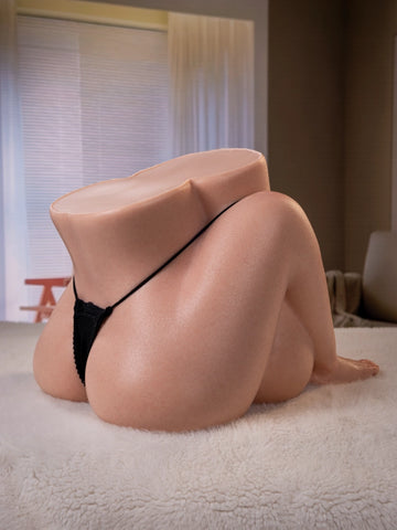 A788-28.9lb Futanari Silicone Sex Doll Torso with Male & Female Hips, Legs & Feet