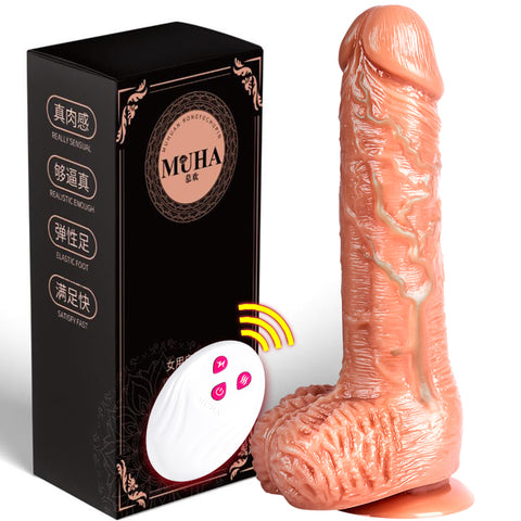 D570 (7.4'')Thân nam TPE Auto Vibrating Dildo-Kích thước lớn 