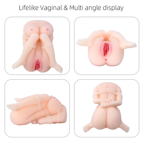 P245-1.59lbs Masturbator Toy For Men With Vibrating Fake Pussy Mini Sex Doll|QSX