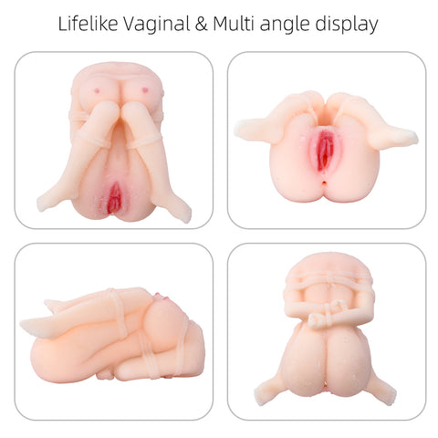 P245-1.59lbs Masturbator Toy For Men With Vibrating Fake Pussy Mini Sex Doll|QSX