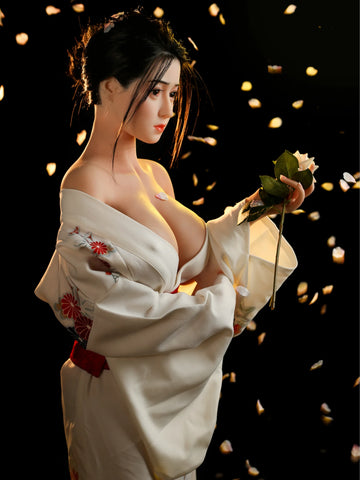F3638-158cm/5ft1(35kg)  E cup Silicone Kimono Japanese Beauty Mature Asian Girls Sex Doll | FJ Doll