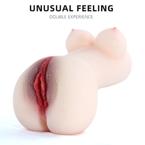 P244-1.36lb Small Mini Sexy Masturbator For Men With Boobs and Pussy|QSX