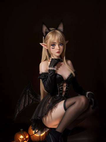 F5966-150cm/4ft9 29kg A Cup Flat Chested Sex Doll Movable Jew ELF Alien - SY Doll