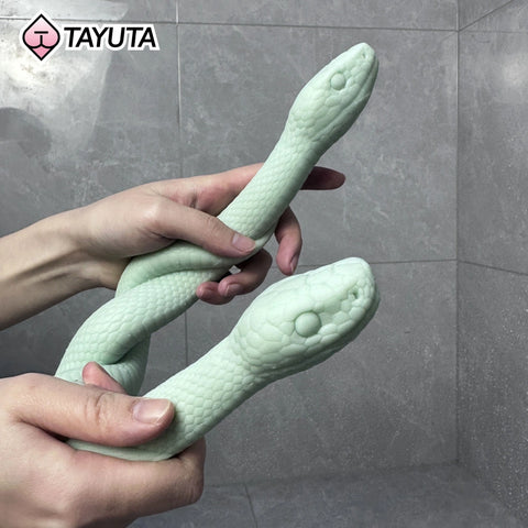 P99-0.88LB-18in Double Realistic Dildo with Snakehead Silicone Hentai Male Sex Doll | TAYUTA