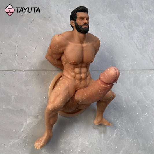 P102-5.28LB Strong Suction Cup Silicone Hentai Mini Male Sex Doll Torso with Dildo  | TAYUTA