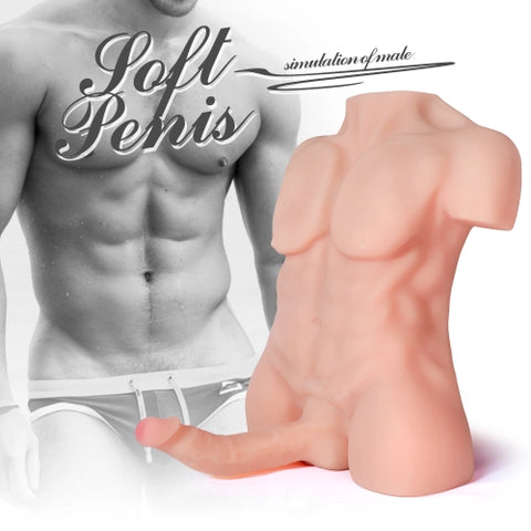 T263-7kg(15.4lbs)Búp bê tình dục nam Hug Dick Torso Dildo dành cho phụ nữ|QSX 