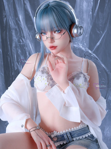 F725-159cm/5ft22-27kg A Cup Small Breasts Silicone Sex Doll with Realistic Skin Texture | MD Doll