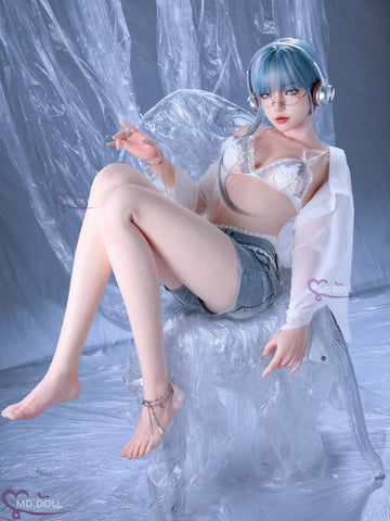 F725-159cm/5ft22-27kg A Cup Small Breasts Silicone Sex Doll with Realistic Skin Texture | MD Doll