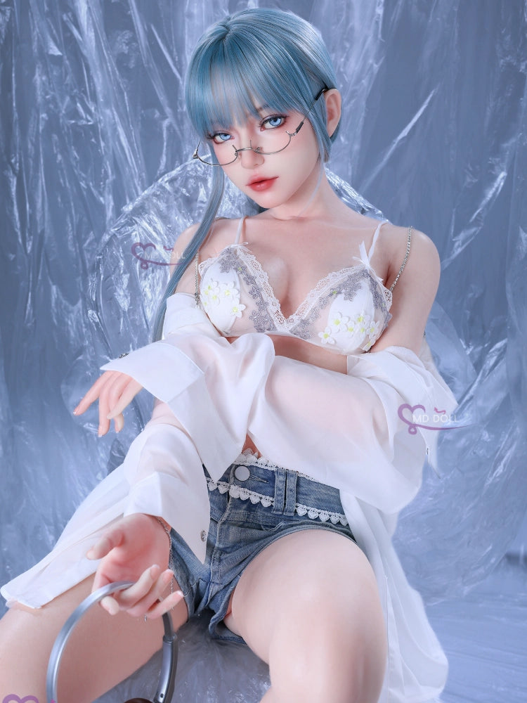 F725-159cm/5ft22-27kg A Cup Small Breasts Silicone Sex Doll with Realistic Skin Texture | MD Doll
