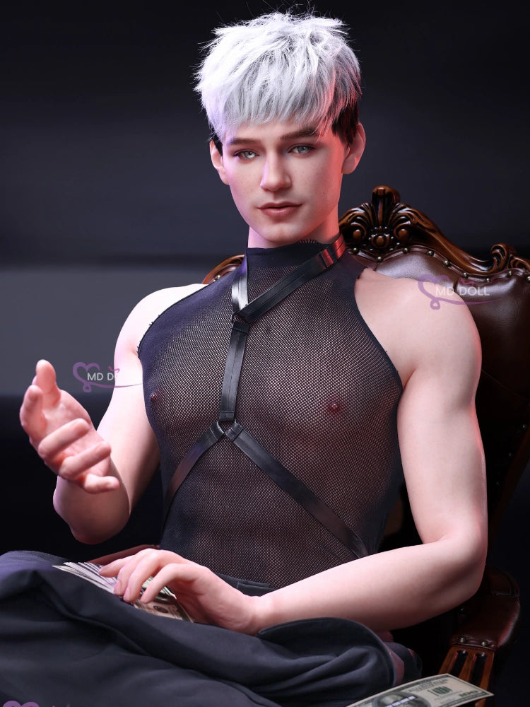 F738K-180CM/5ft9-42KG Silicone Male Sex Doll with 14cm & 17cm Detachable Vibrating Penis 【In Stock US】| MD Doll