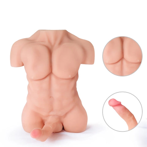 T263-7kg(15.4lbs)Búp bê tình dục nam Hug Dick Torso Dildo dành cho phụ nữ|QSX 