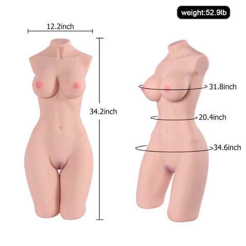 T576(52.9lb) Life-size sex doll torso with perky tits and slender waist