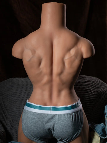 T796-32.8lb 72cm Muscle Men Sex Doll Torso with Motorized 7" Penis | QITA