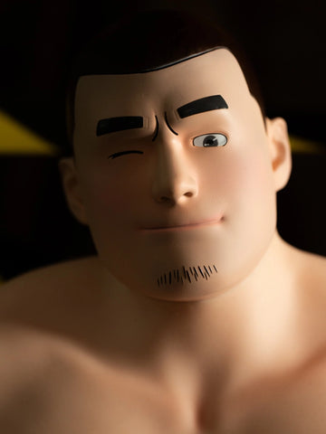 T795-38lb 57cm Chunky Male Sex Doll Torso with Thick Muscle Bear Physique & Fixed 18cm Penis | QITA