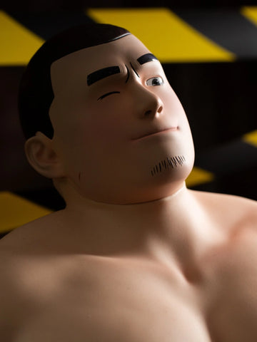 T795-38lb 57cm Chunky Male Sex Doll Torso with Thick Muscle Bear Physique & Fixed 18cm Penis | QITA