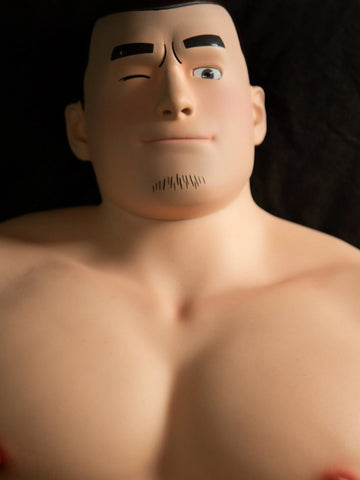 T795-38lb 57cm Chunky Male Sex Doll Torso with Thick Muscle Bear Physique & Fixed 18cm Penis | QITA