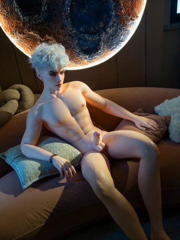F7704-185cm/6ft1-41kg Silicone Realistic Big Dick Male Sex Doll Leo with 8.27in penis&Implanted Hair | Qita doll（副本）