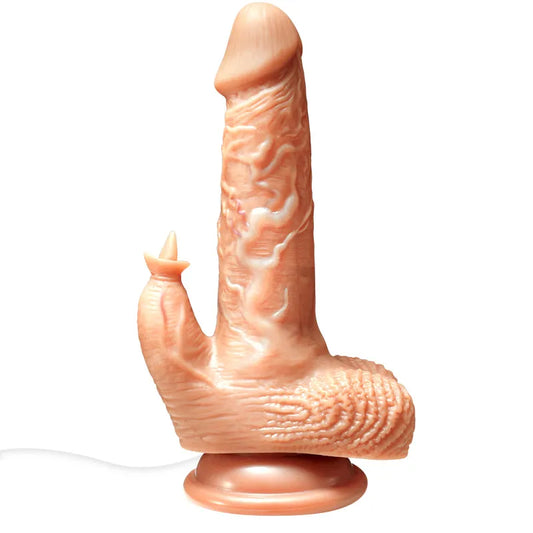 D008- (7.2'')Male torso TPE Shemale Auto Vibrating Dildo cheap sex toy 100% Genuine
