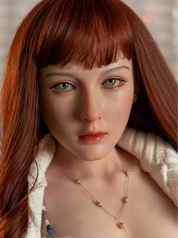 F652—Heidi 158cm/5ft1 Luxury Silicone E Cup Japanese Woman Redhead Sex Doll|Jiusheng Doll