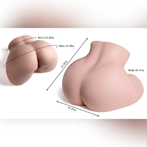 A309-(19lb)  Soft Silicone Realistic Big Ass Sex Dolls Torso