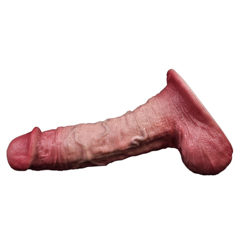 D416(0.8 LBS丨7.2'') Realistic Silicone Dildo with Veined Texture and Suction Cup Base