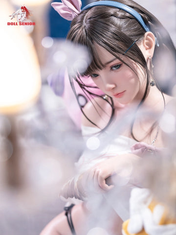 F7659- 150cm(4ft11)-25kg D Cup Silicone ROS Japanese Mini Sex Doll Miye with Implanted Hair+Gel Breast+Oral丨Doll senior