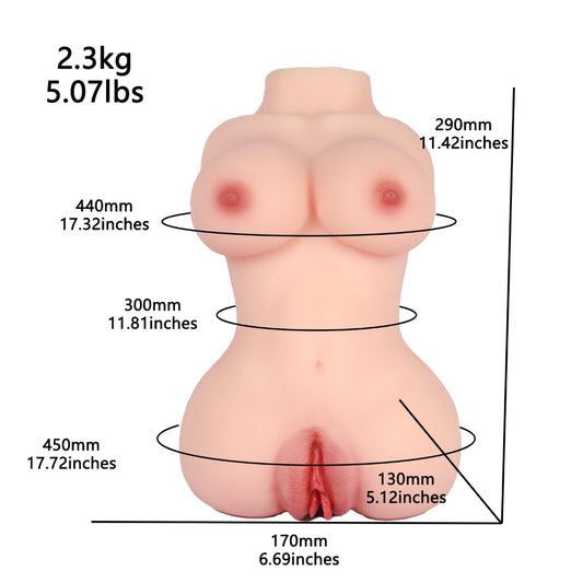 T213（5.07lb) pocket pussy milfs Torso Sex Doll | Duomeishi