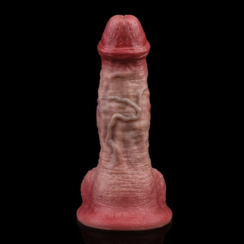 D417(0.8 LBS丨6.89'') Realistic Silicone Dildo with Veined Texture and Suction Cup Base