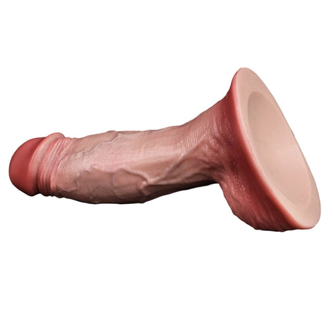 D424(0.7 LBS丨7.05'') Realistic Silicone Male Dildo Torso with Veined Texture and Suction Cup Base