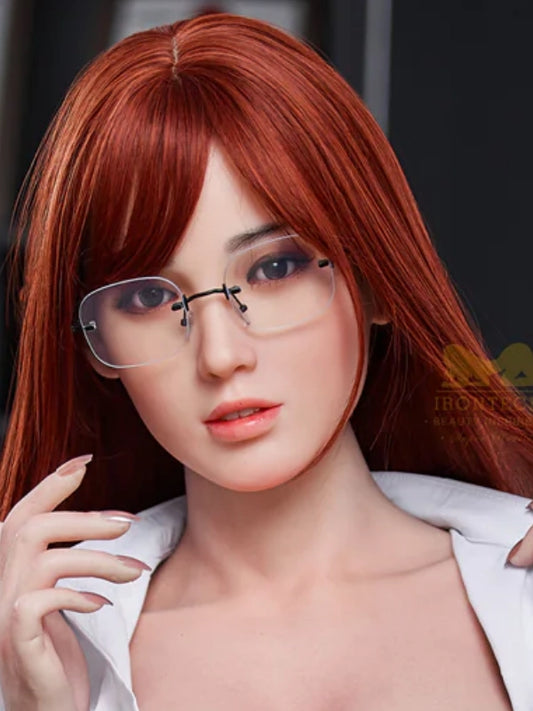 H800 Sex Doll Head-Silicone-Embrace the alluring beauty of a dashing Asian secretary【Irontech Doll Head】