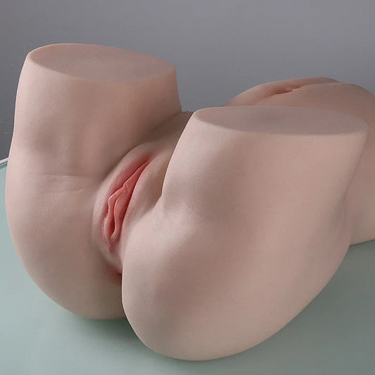 A23-24.3ポンド-高級シリコンBBW等身大後背位セックス人形胴体|ダブルチャンネル男性オナホール| 