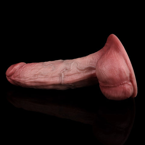 D418(0.6 LBS丨6.26'') Realistic Silicone Dildo with Veined Texture and Suction Cup Base