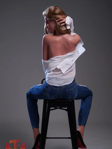 F8591-170cm-30kg E Cup ROS Head Blonde Hair Silicone Full Sex Doll | Top Fire Doll
