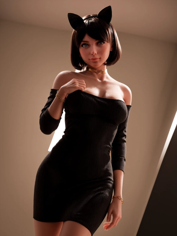 F4358-151cm(4ft11)-37kg F Cup chubby Hot Teen Asian Heating Silicone Head robot sexdoll | Aibei Doll