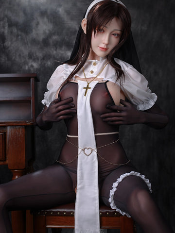 F2370—160cm E Cup Kiko Black Hair Asian Silicone Chinese Sex Doll | Jiusheng Doll