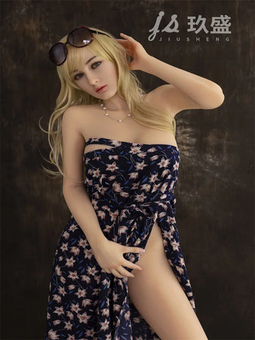 F623—Livia 160cm/5ft2 Slim TPE Body Silicone Head Popular Blonde Sex Doll|Jiusheng Doll