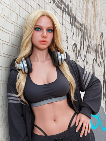 F4456-166cm(5f4)-41kg  H Cup Big Breast Blonde Silicone Head Sex Doll | Aibei Doll
