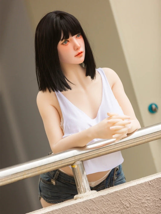 F143-Fumi Black Short Hair 162cm/5ft4 Japanese Silicone Sex Doll