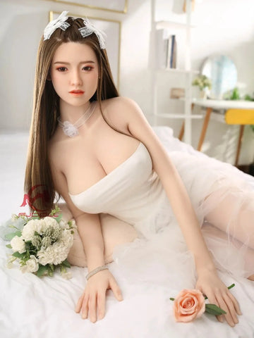 F3634-168cm/5ft5(36kg) Rita E cup Silicone Mature Asian Girls Implanted Hair Sex Doll | FJ Doll