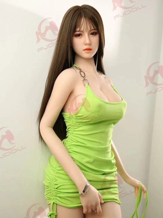 F3628-168cm/5ft5(36kg) Kayla E cup Silicone Mature Asian Girls Implanted Hair Sex Doll | FJ Doll