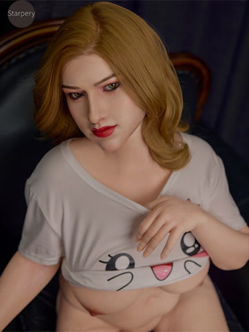 F7690-161cm(5ft3)/41.5kg H Cup Silicone SSBBW Sex Doll with Weight Reduction 4.0 and ROS Head｜Starpery Doll