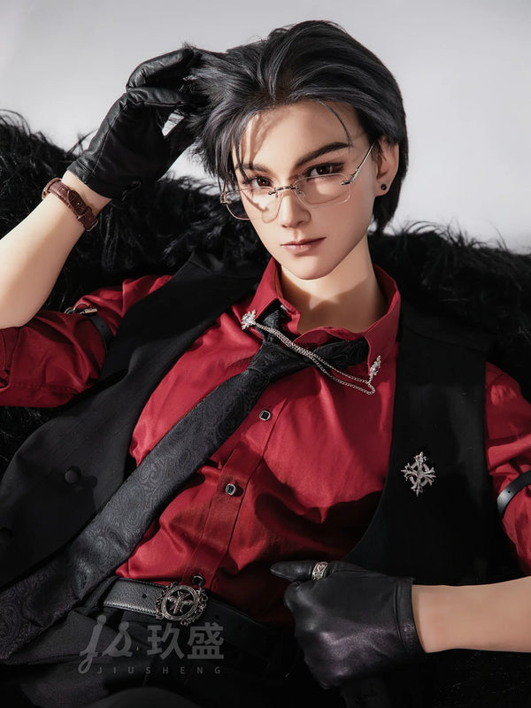 F5689—185cm/6ft1-45kg Gavin Premium Silicone Head Femboy sex with real male doll for Roleplay - Jiusheng Doll