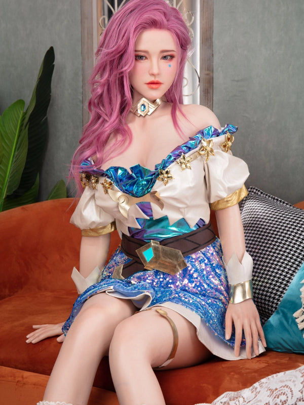 F1596-171cm/5ft6 D Cup Silicone Thin Pink Hair Teen Sex Doll【IN STOCK USA】｜Starpery Doll