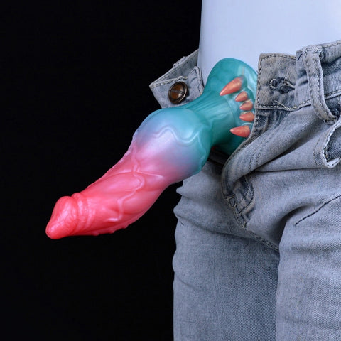 D425(0.7 LBS丨7.32'') Fantasy Dog Dildo Silicone Knot Dildo