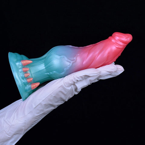 D425(0.7 LBS丨7.32'') Fantasy Dog Dildo Silicone Knot Dildo