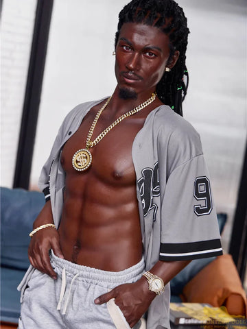 F118 -Fernando rapper đen búp bê tình dục nam silicone 170cm/5ft7 -Irontech Doll 